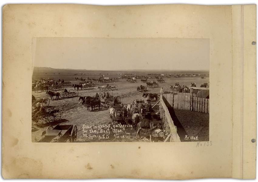 Two Original Photographs From 1890-91 of the Pine Ridge Agency, Near the Site of the Wounded Knee Massacre